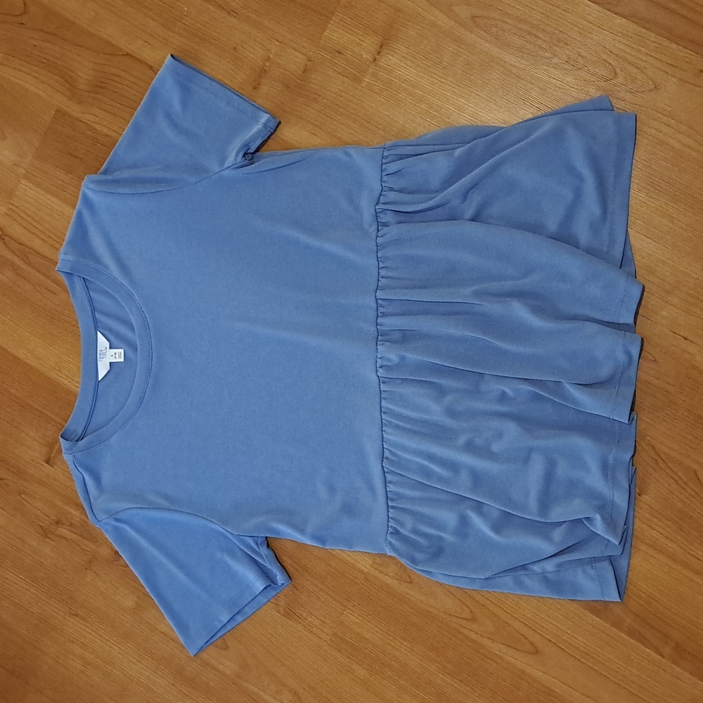 Blue Peplum Tee